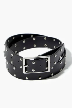 Studded Faux Leather Hip Belt
