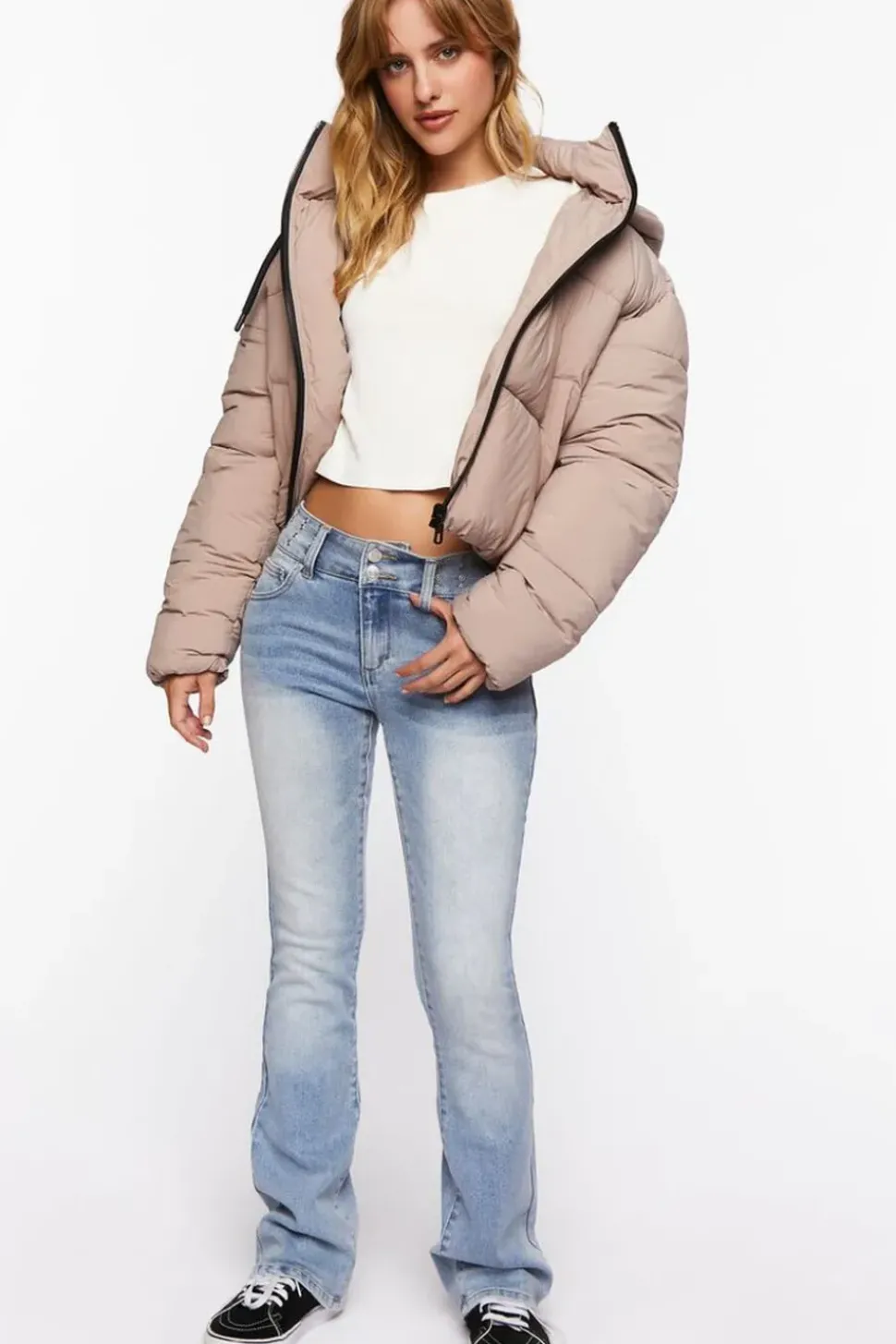 Studded Mid-Rise Bootcut Jeans