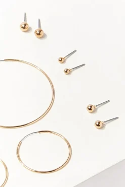 Stud & Hoop Earring Set