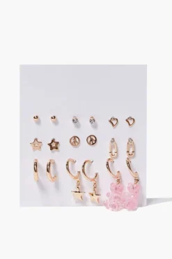 Stud & Hoop Earring Set