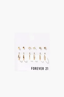 Stud & Hoop Earring Set