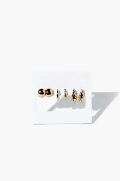 Stud & Hoop Earrings Set