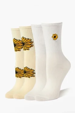 Sunflower Crew Sock Set - 2 Pack