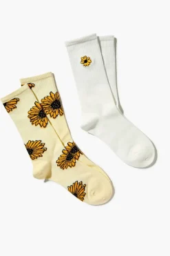 Sunflower Crew Sock Set - 2 Pack