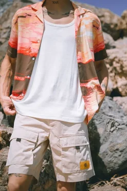 Sun Patch Graphic Cargo Shorts