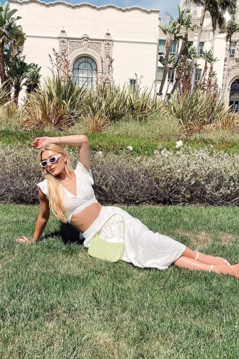 Surplice Crop Top & Skirt Set