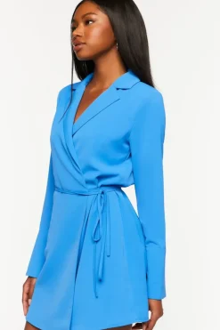 Surplice Mini Wrap Dress