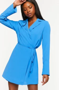 Surplice Mini Wrap Dress