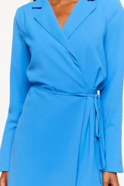 Surplice Mini Wrap Dress
