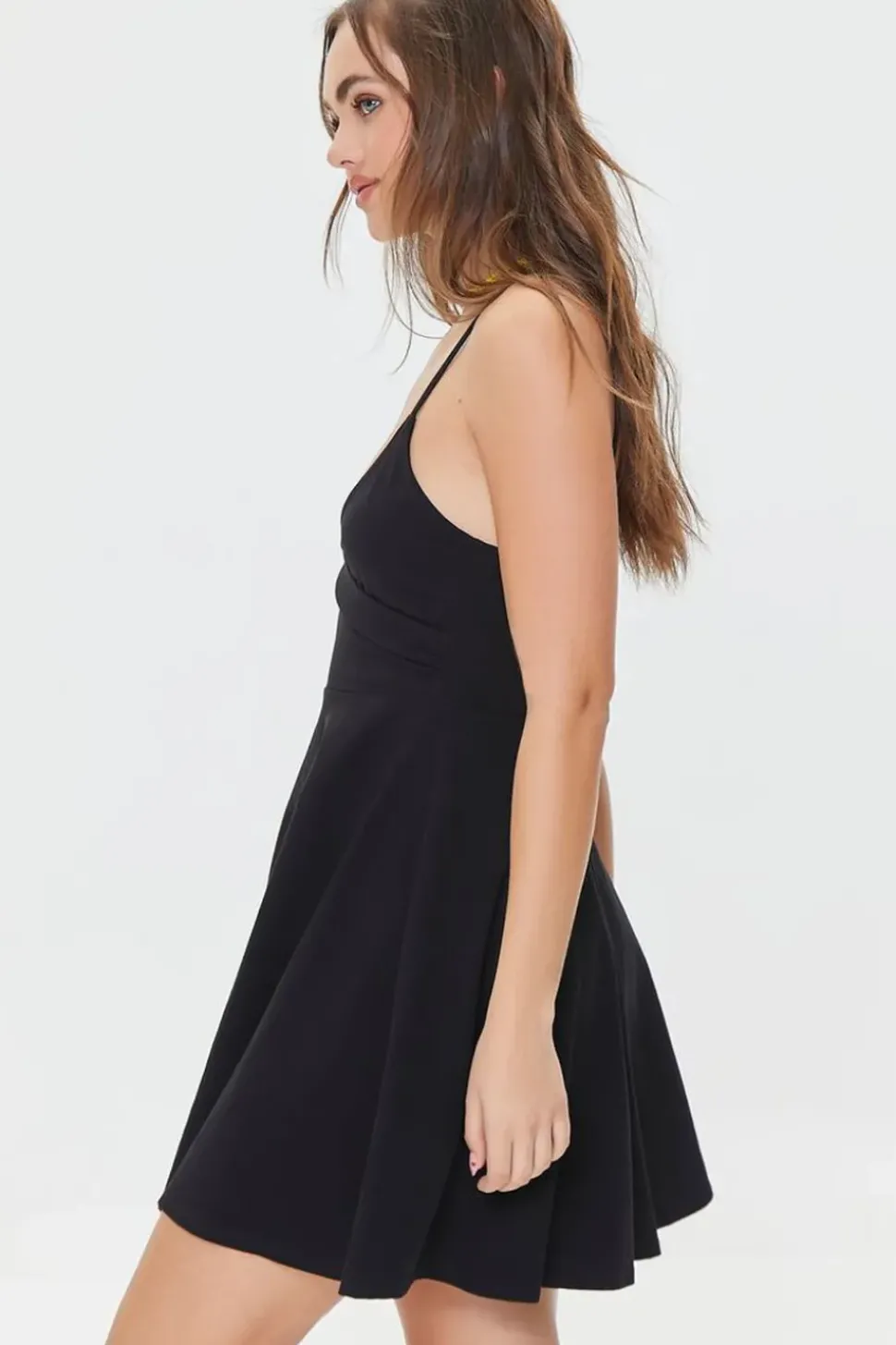 Surplice Skater Mini Dress