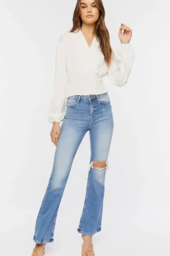 Surplice Smocked Top