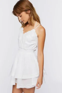 Surplice Tiered Mini Dress
