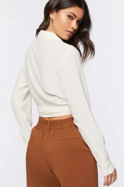 Surplice Wrap Crop Top