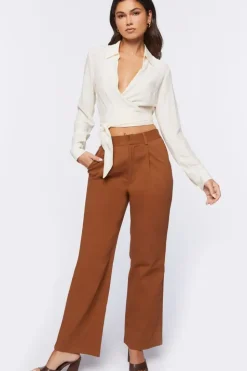 Surplice Wrap Crop Top