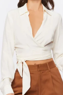 Surplice Wrap Crop Top