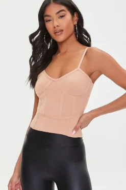 Sweater-Knit Bustier Cami