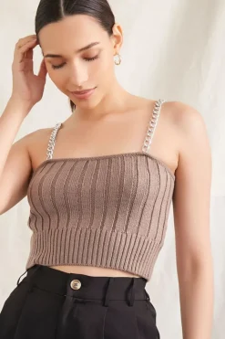 Sweater-Knit Chain Cami