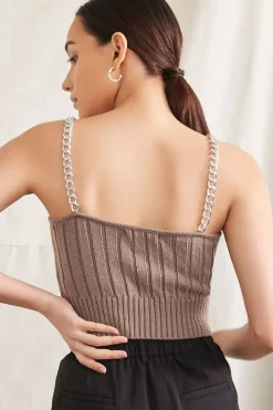 Sweater-Knit Chain Cami
