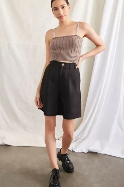 Sweater-Knit Chain Cami