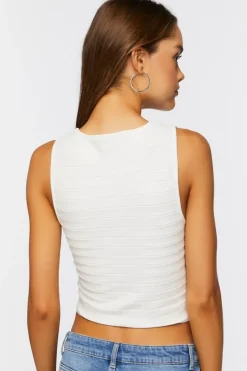 Sweater-Knit Crisscross Crop Top