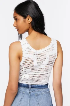 Sweater-Knit Crochet Crop Top