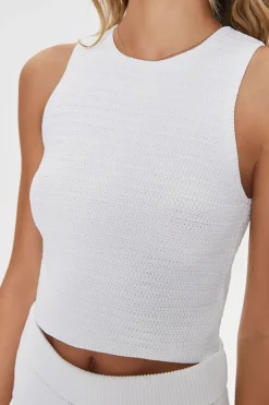 Sweater-Knit Crochet Crop Top
