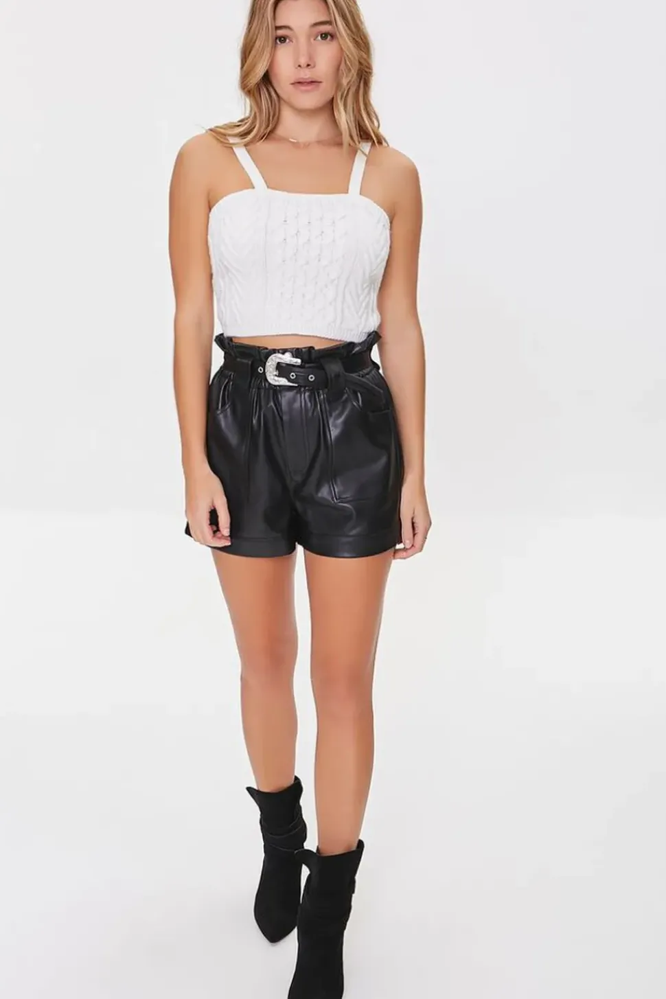 Sweater-Knit Cropped Cami
