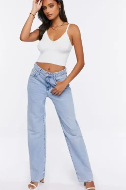 Sweater-Knit Cropped Cami