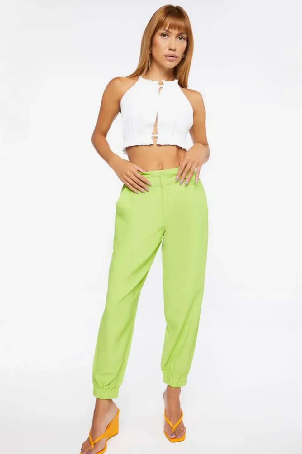 Sweater-Knit Cropped Halter Top