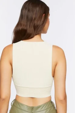 Sweater-Knit Cropped Tank Top