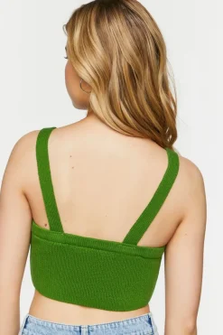 Sweater-Knit Cropped Tank Top