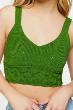 Sweater-Knit Cropped Tank Top