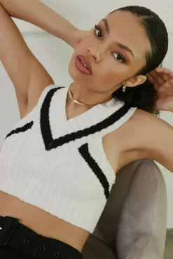 Sweater-Knit Crop Top