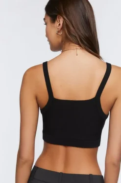 Sweater-Knit Cutout Crop Top