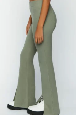 Sweater-Knit Flare Pants