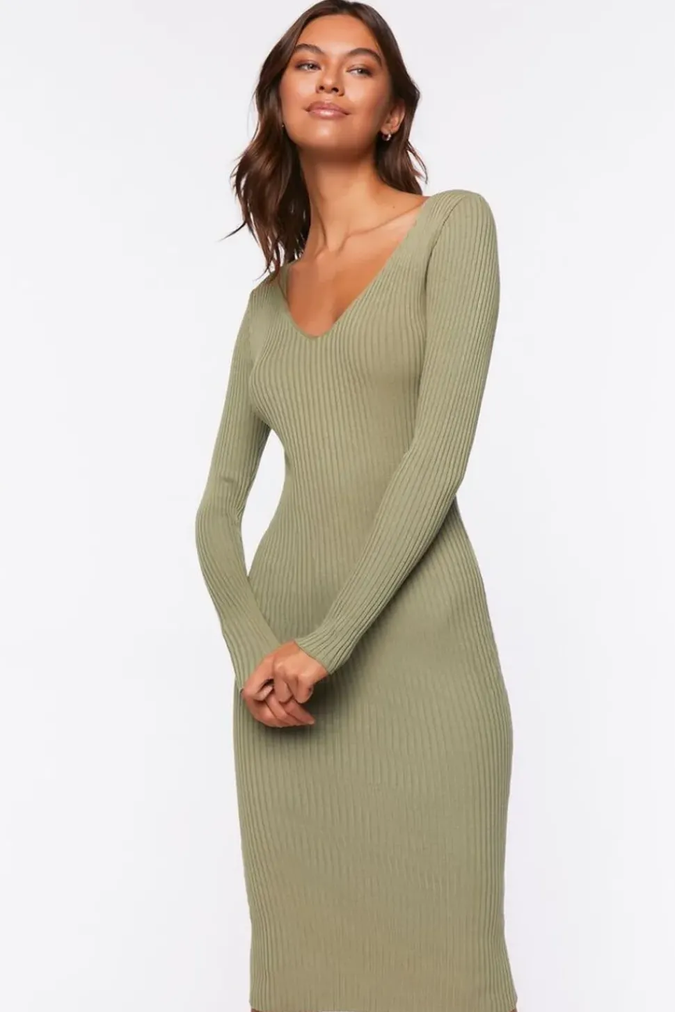 Sweater-Knit Midi Dress