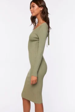 Sweater-Knit Midi Dress