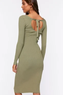 Sweater-Knit Midi Dress
