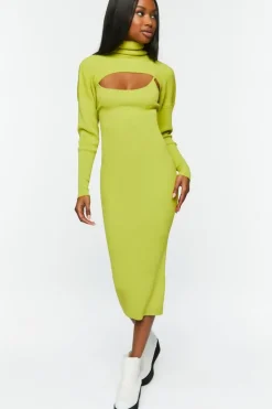 Sweater-Knit Midi Dress & Bolero Set