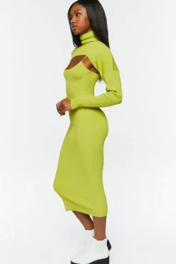 Sweater-Knit Midi Dress & Bolero Set