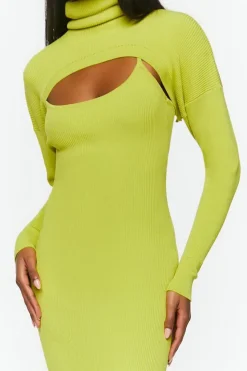 Sweater-Knit Midi Dress & Bolero Set