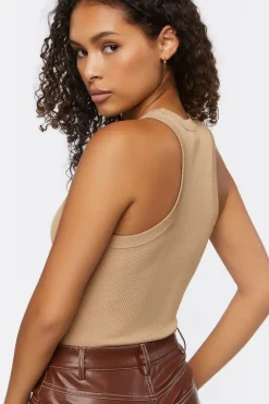 Sweater-Knit Racerback Bodysuit