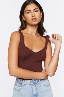 Sweater-Knit Tank Bodysuit