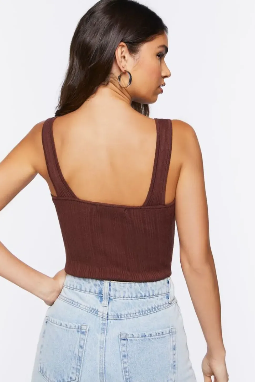Sweater-Knit Tank Bodysuit