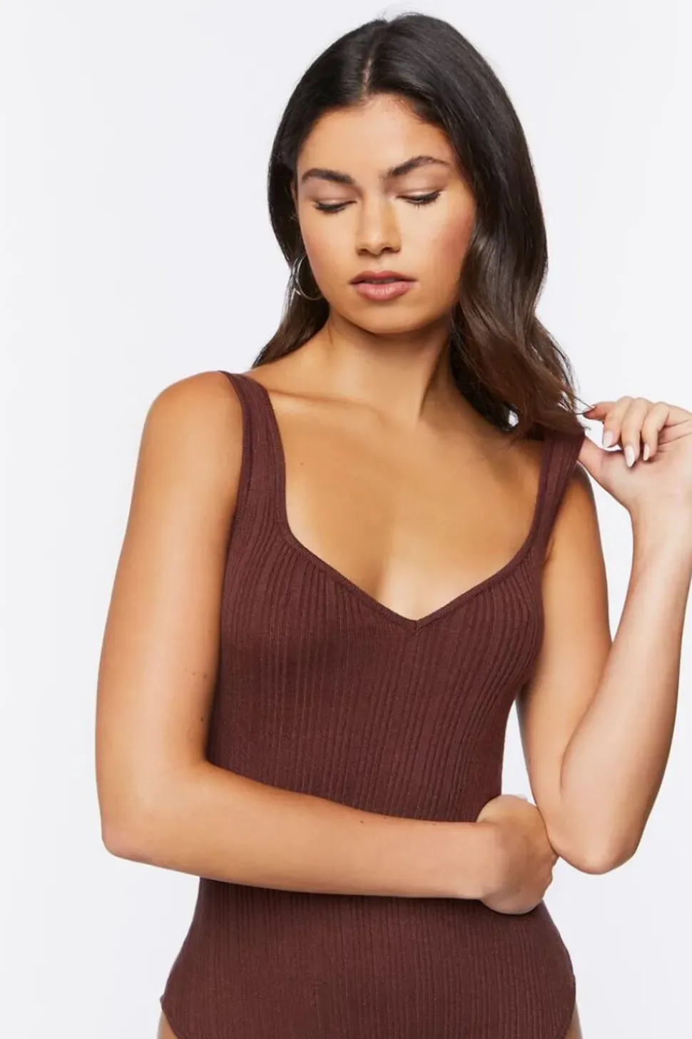 Sweater-Knit Tank Bodysuit
