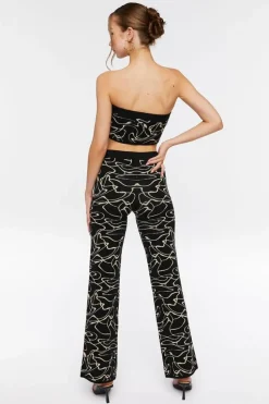 Sweater-Knit Tube Top & Pants Set