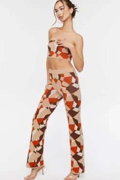 Sweater-Knit Tube Top & Pants Set