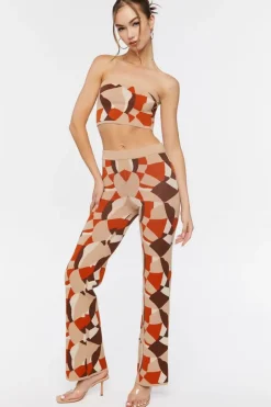 Sweater-Knit Tube Top & Pants Set