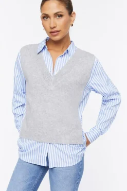Sweater Vest Combo Shirt