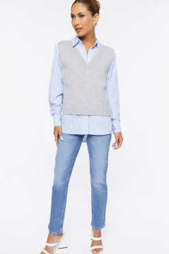 Sweater Vest Combo Shirt